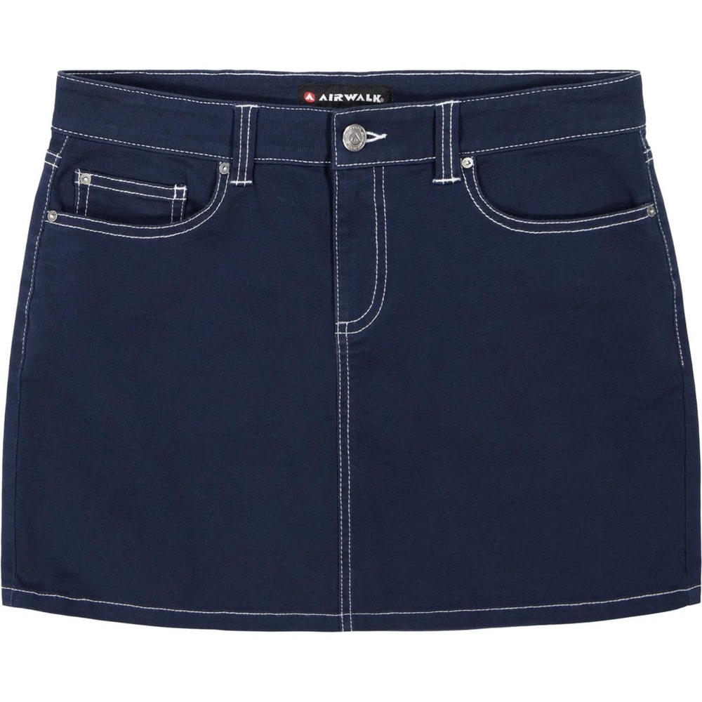 Airwalk Navy Denim Skirt (Stretchy Fabric)